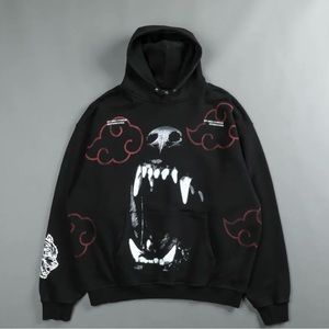 DARC SPORT X NARUTO BLOOD CLOUDS HOODIE IN BLACK SOLD OUT SIZE X LARGE NEW